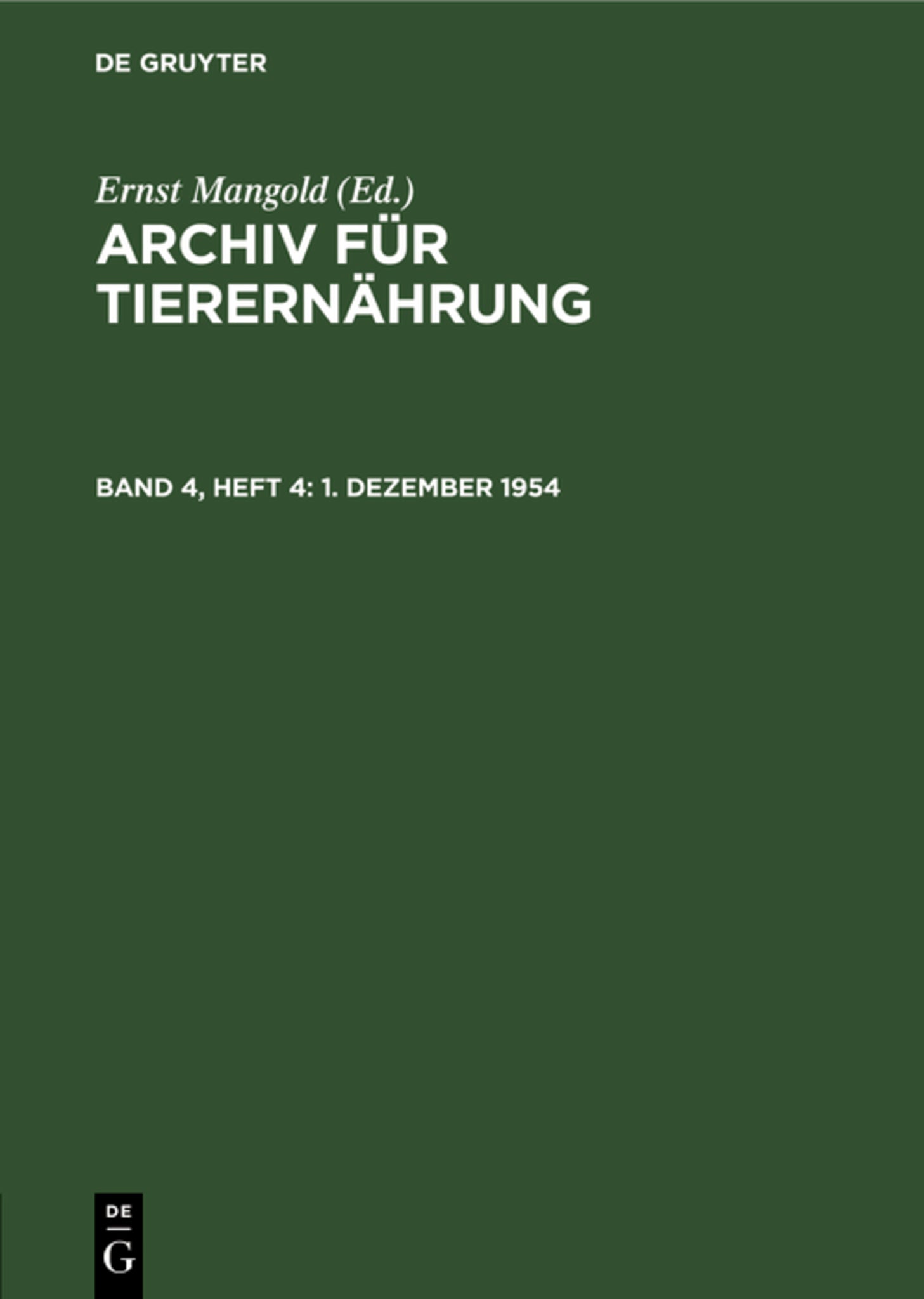 1. Dezember 1954